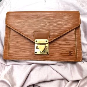 Authentic Louis Vuitton Epi Sellier Amber
